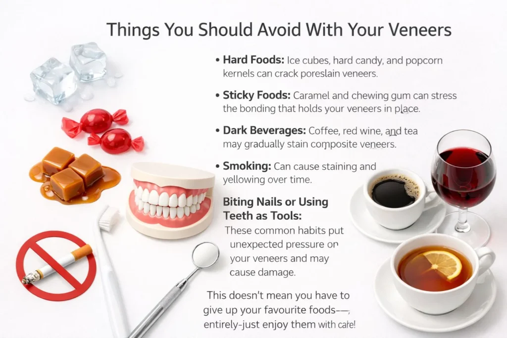 foods to avoid for better veneers health
